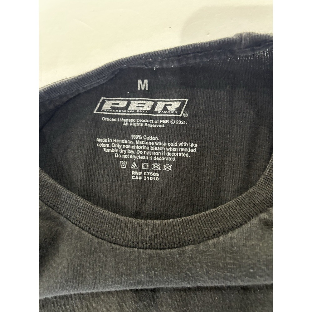 PBR Bull Riding Americas Sport Graphic T-Shirt Rodeo Western Vintage Wash Size M - Picture 10 of 13